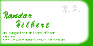 nandor hilbert business card